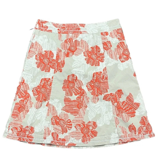 Eddie Bauer A-Line Skirt Tropical Hawaiian Midi Skirt Beachy Modest Mature 8T - Picture 1 of 10